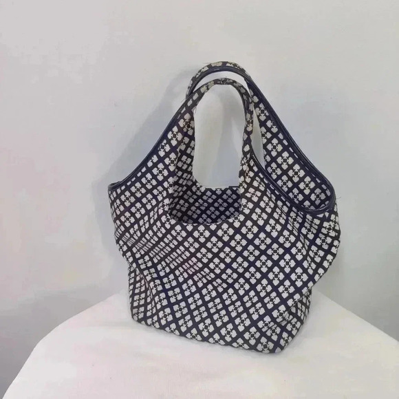 Kate Spade monogram canvas logo square style tote bag - Picture 12 of 15